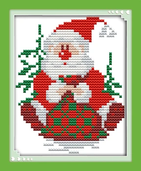 Santa Claus (4) pārrobežu valdziņu komplekts mazo modeli 14ct 11ct skaits drukāt audekls dūrienu izšūšana DIY roku darbs, rokdarbi plus